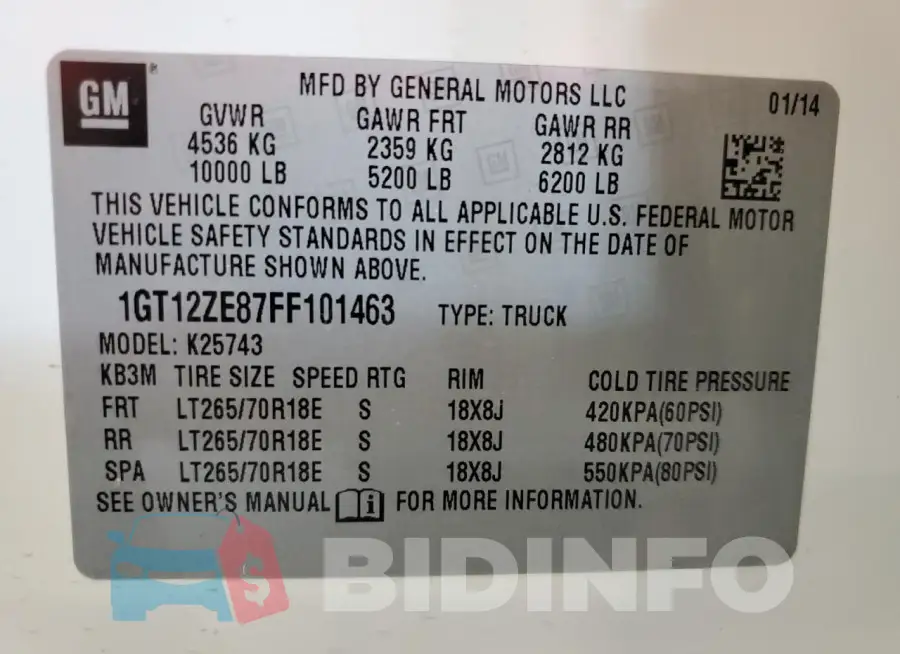 1GT12ZE87FF101463 Photo# 13