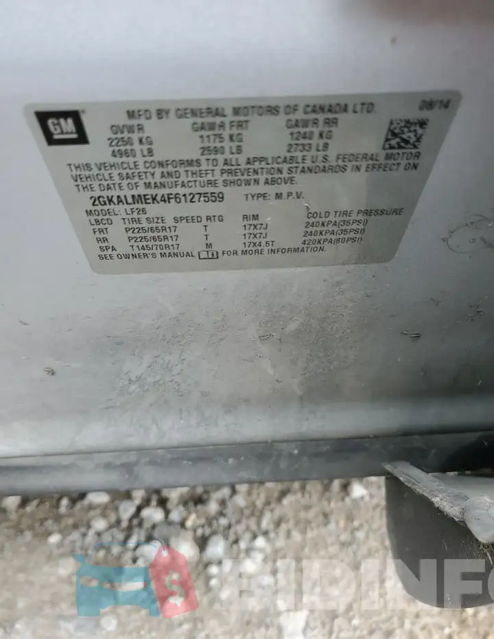 2GKALMEK4F6127559 Photo# 12