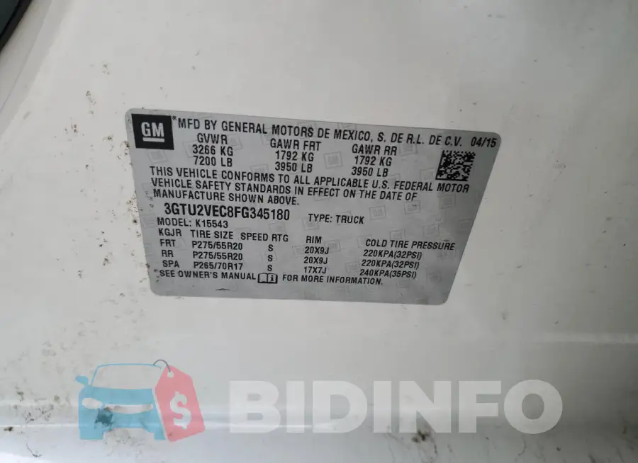 3GTU2VEC8FG345180 Photo# 12