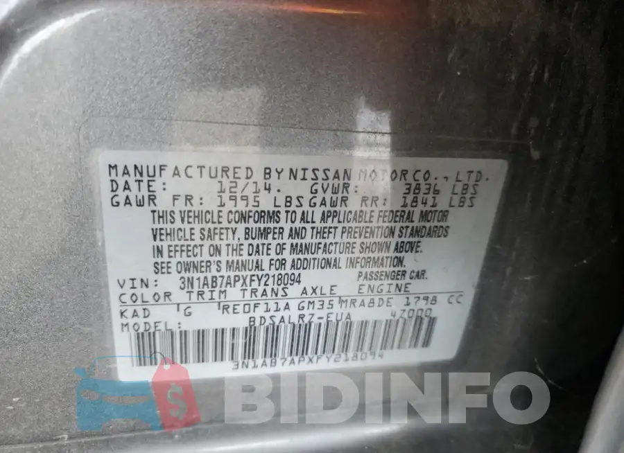 3N1AB7APXFY218094 Photo# 12