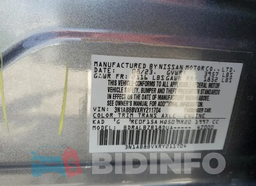 3N1AB8BVXRY211704 Photo# 13