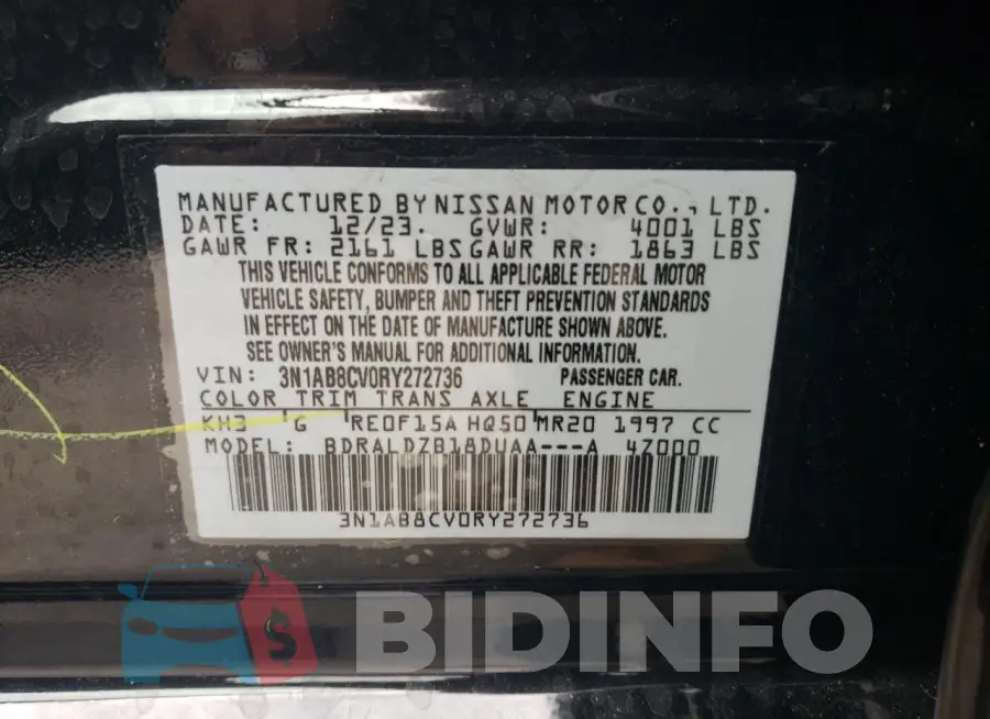 3N1AB8CV0RY272736 Photo# 12
