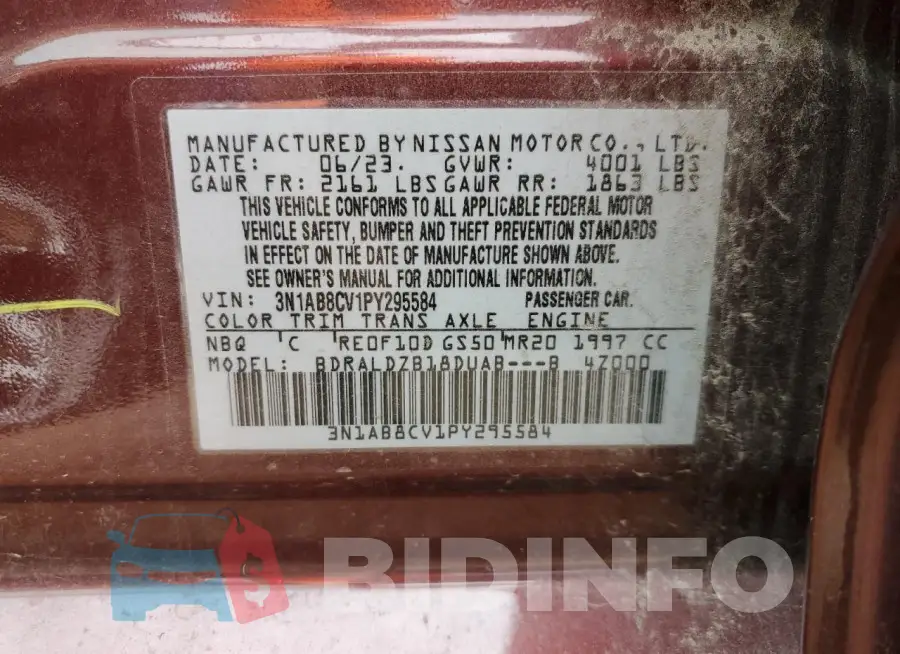 3N1AB8CV1PY295584 Photo# 12