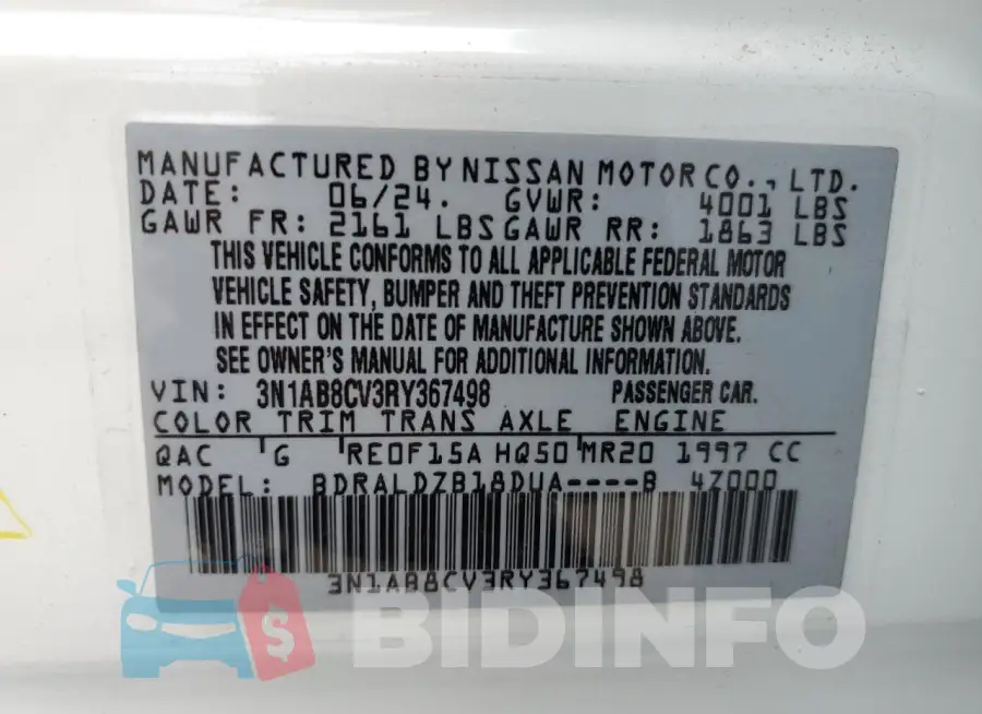 3N1AB8CV3RY367498 Photo# 12