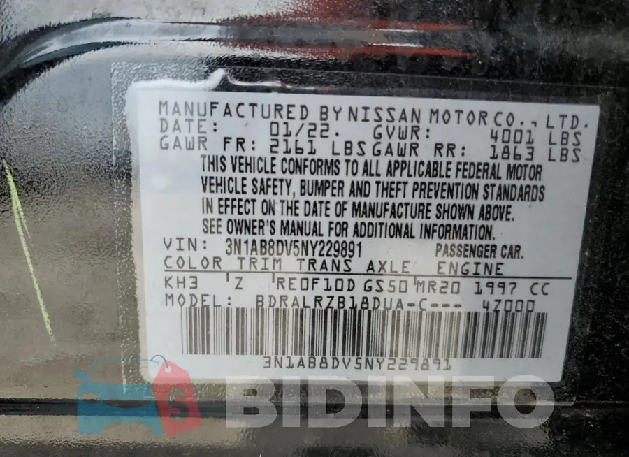 3N1AB8DV5NY229891 Photo# 12