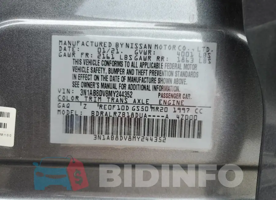 3N1AB8DV8MY244352 Photo# 13