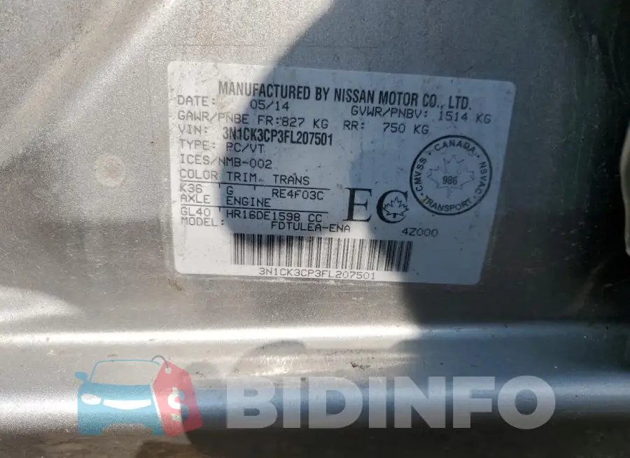 3N1CK3CP3FL207501 Photo# 12