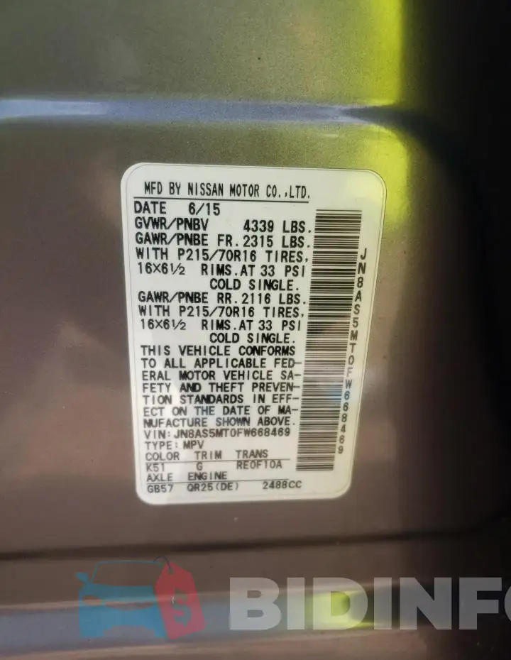 JN8AS5MT0FW668469 Photo# 13