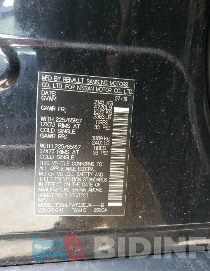 KNMAT2MV2LP508723 Photo# 12