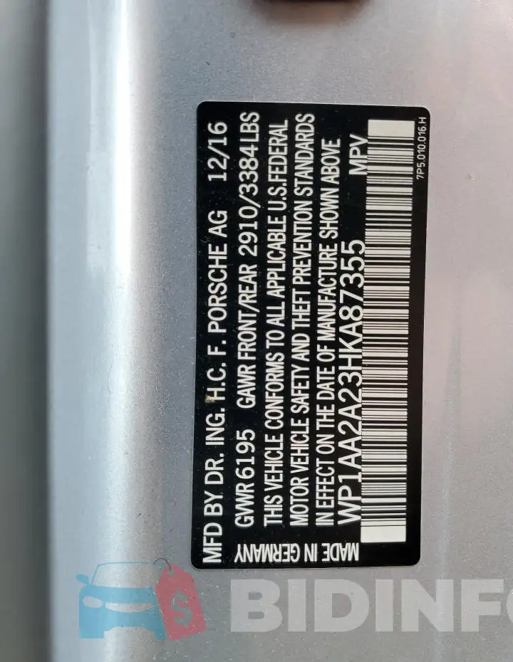 WP1AA2A23HKA87355 Photo# 13