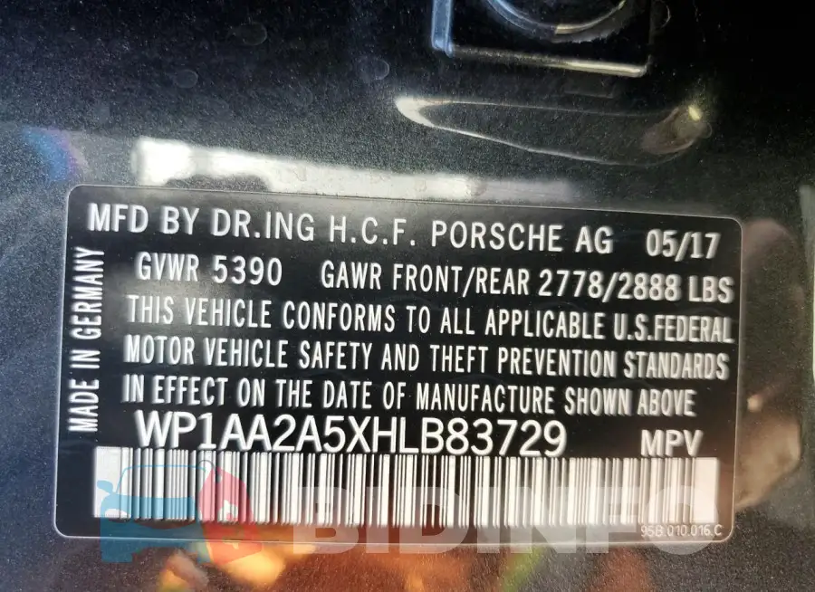 WP1AA2A5XHLB83729 Photo# 13