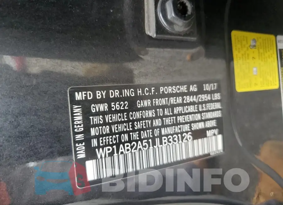 WP1AB2A51JLB33126 Photo# 14