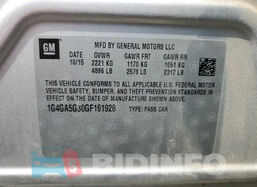1G4GA5G30GF161928 Photo# 12