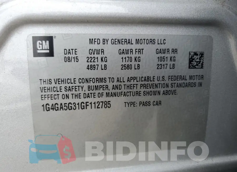 1G4GA5G31GF112785 Photo# 12