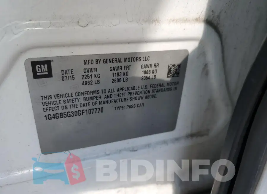1G4GB5G30GF107770 Photo# 12