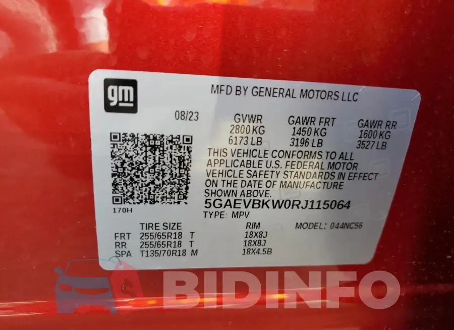 5GAEVBKW0RJ115064 Photo# 13