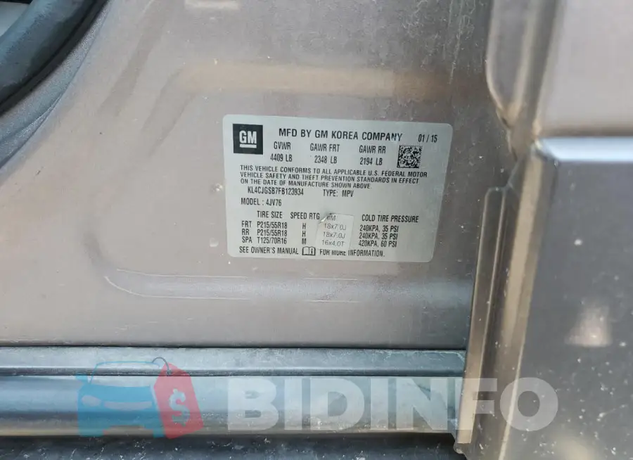 KL4CJGSB7FB123934 Photo# 13
