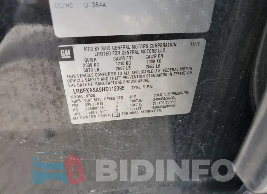 LRBFXASA9HD112395 Photo# 12