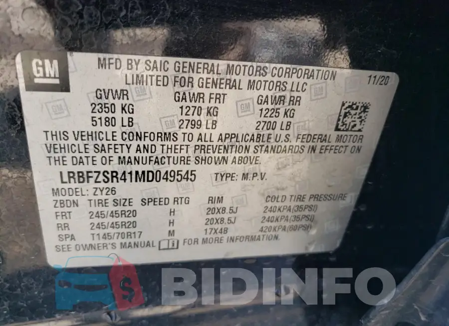 LRBFZSR41MD049545 Photo# 14