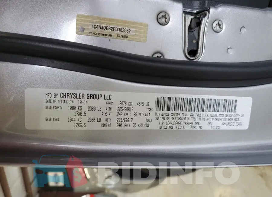 1C4NJDEB2FD163089 Photo# 13