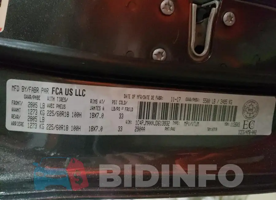 1C4PJMAXXJD613932 Photo# 14