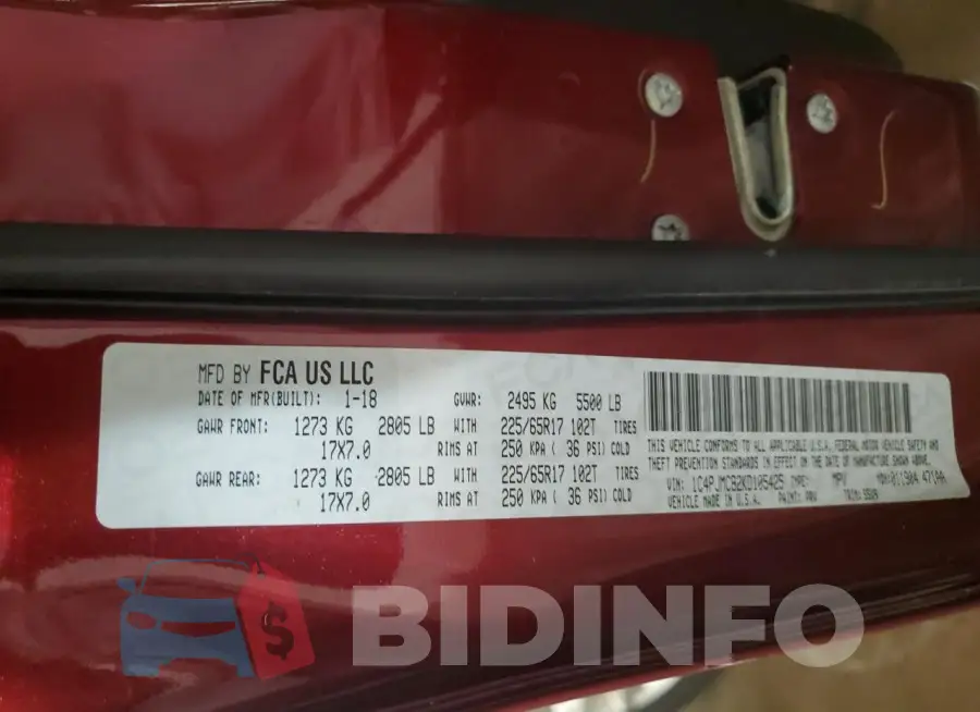 1C4PJMCB2KD105425 Photo# 13