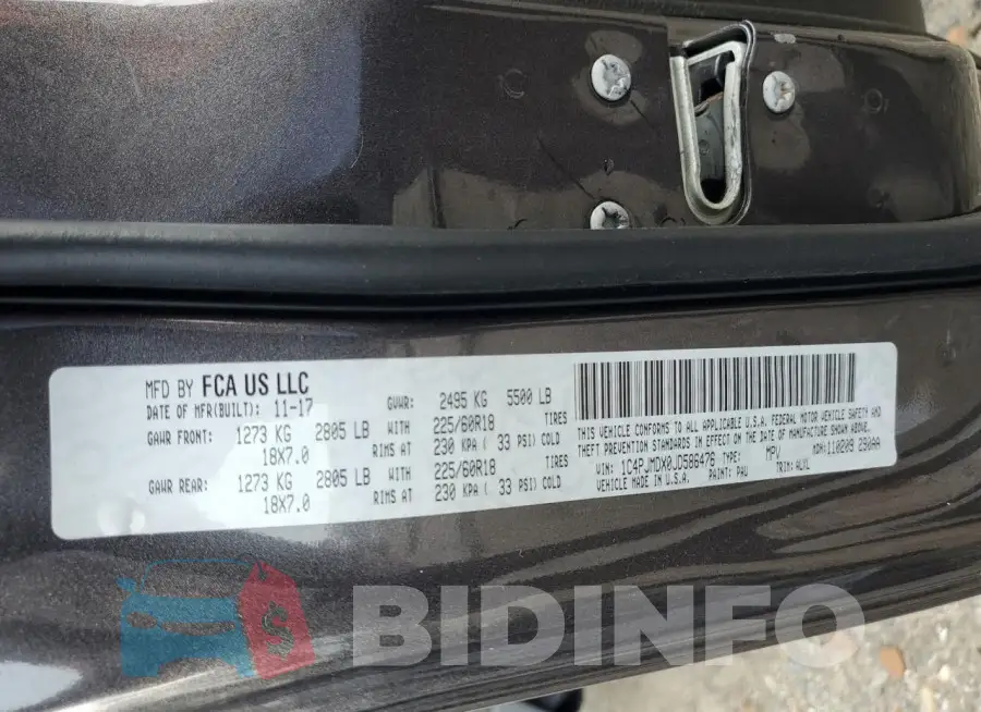 1C4PJMDX0JD586476 Photo# 13