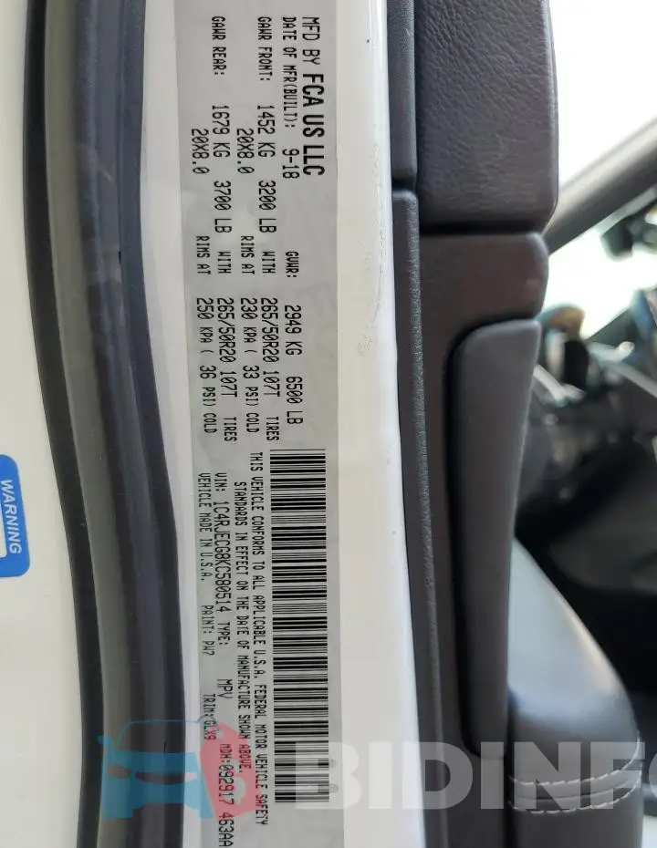 1C4RJECG8KC580514 Photo# 13