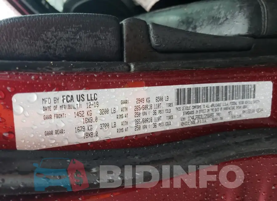 1C4RJFBG3LC256055 Photo# 14