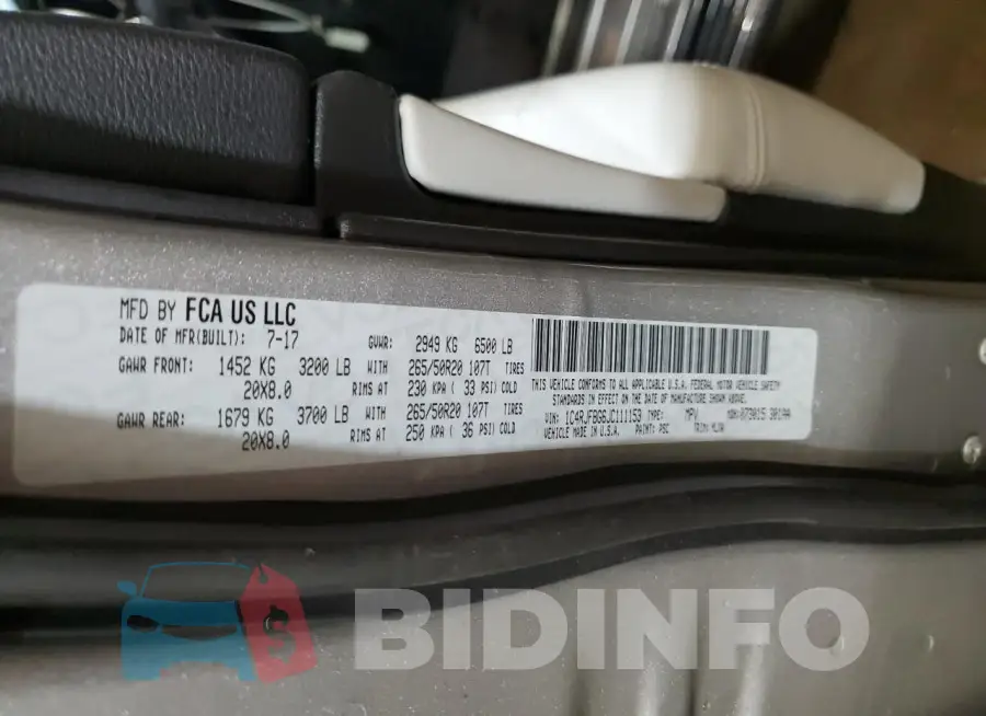 1C4RJFBG6JC111153 Photo# 14