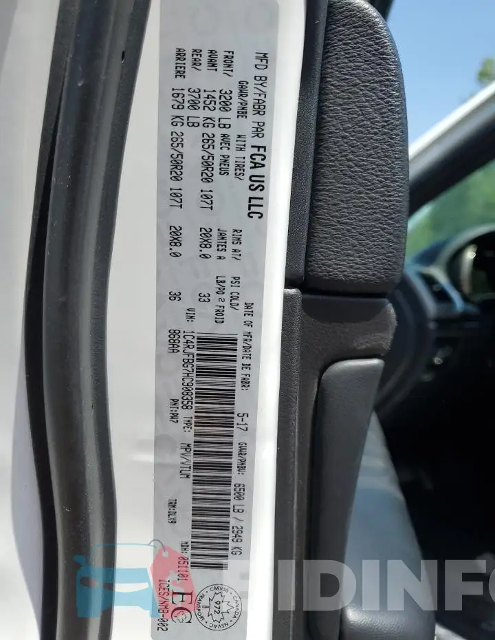 1C4RJFBG7HC908358 Photo# 13