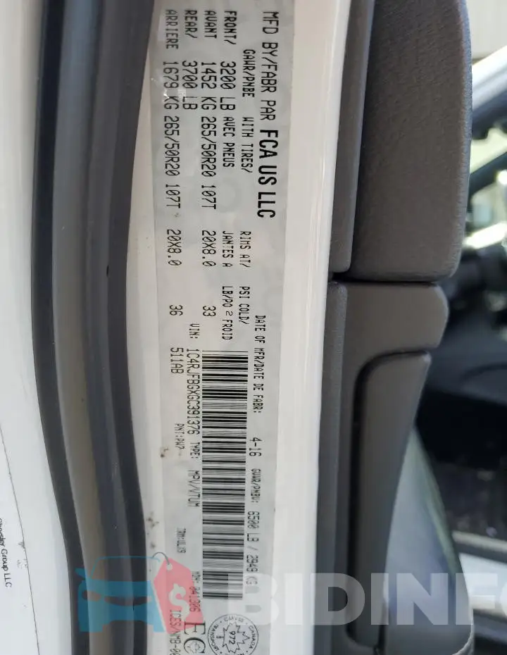1C4RJFBGXGC391376 Photo# 12