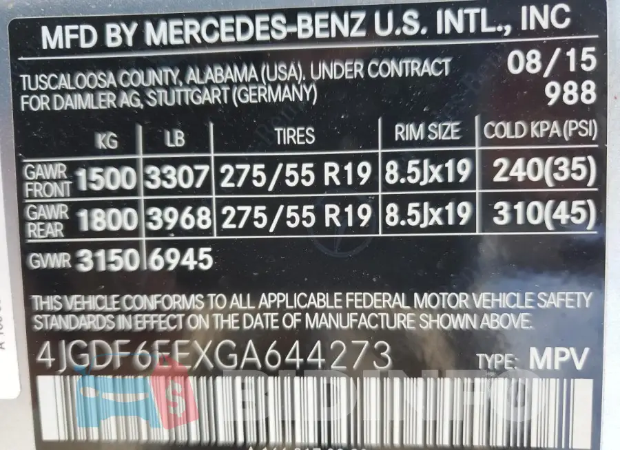 4JGDF6EEXGA644273 Photo# 14