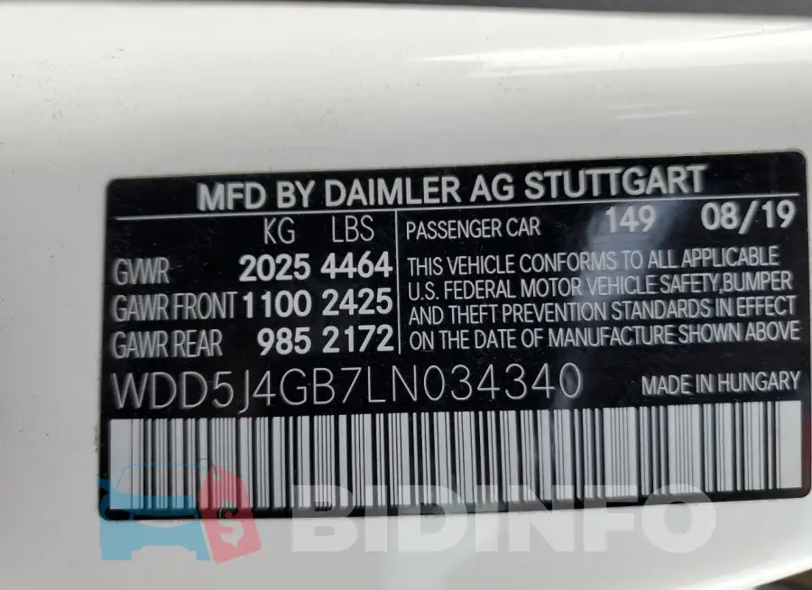WDD5J4GB7LN034340 Photo# 13
