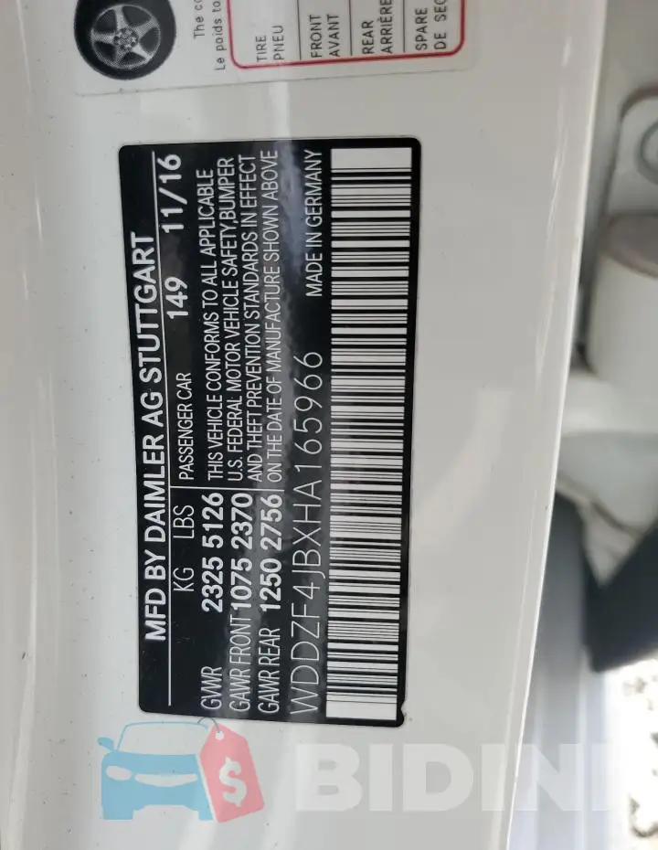 WDDZF4JBXHA165966 Photo# 12