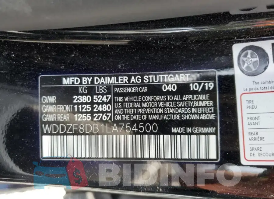 WDDZF8DB1LA754500 Photo# 13