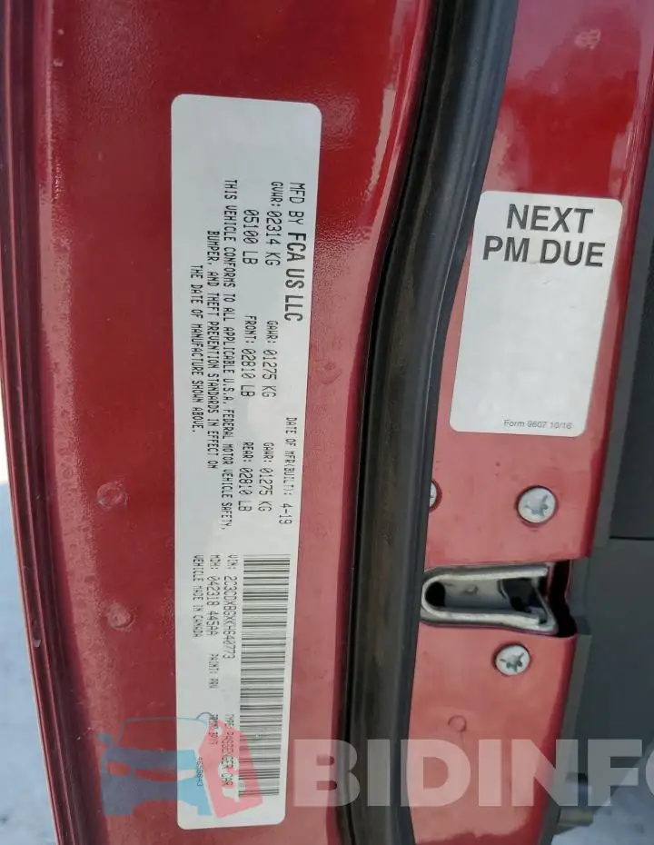 2C3CDXBGXKH640773 Photo# 12