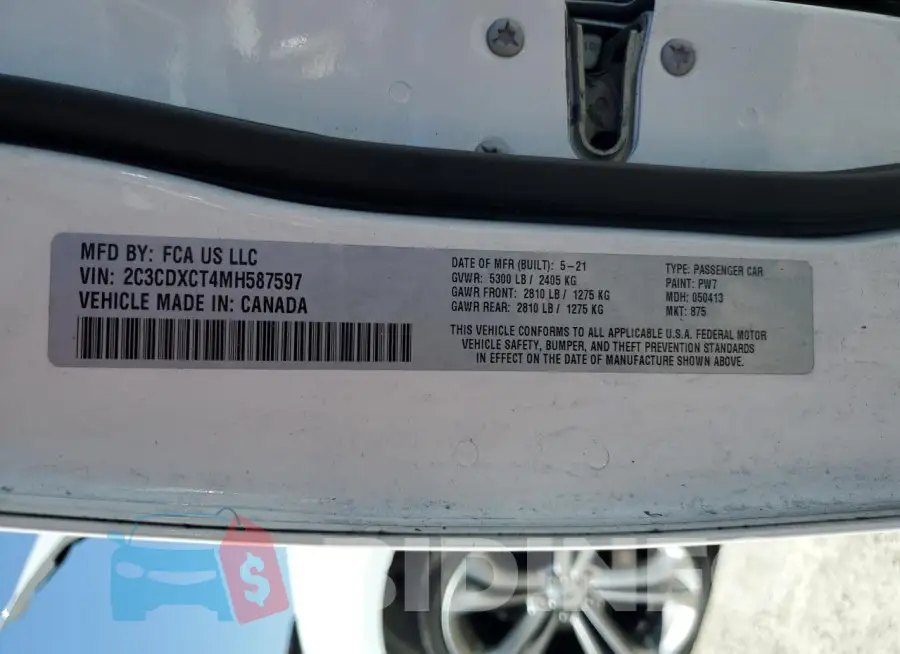 2C3CDXCT4MH587597 Photo# 12