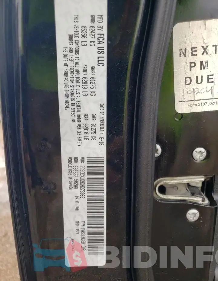 2C3CDXJG9GH273082 Photo# 12