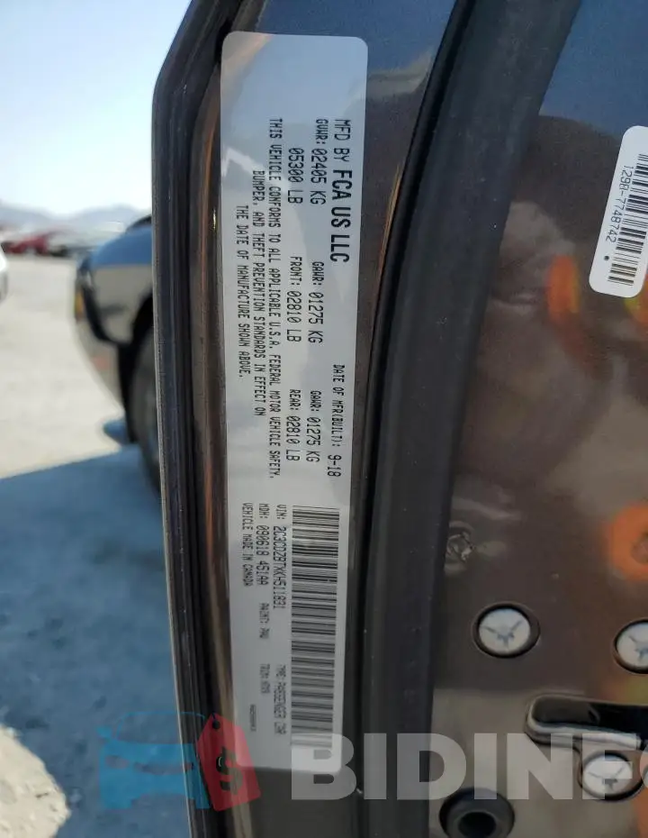 2C3CDZBTXKH511831 Photo# 12