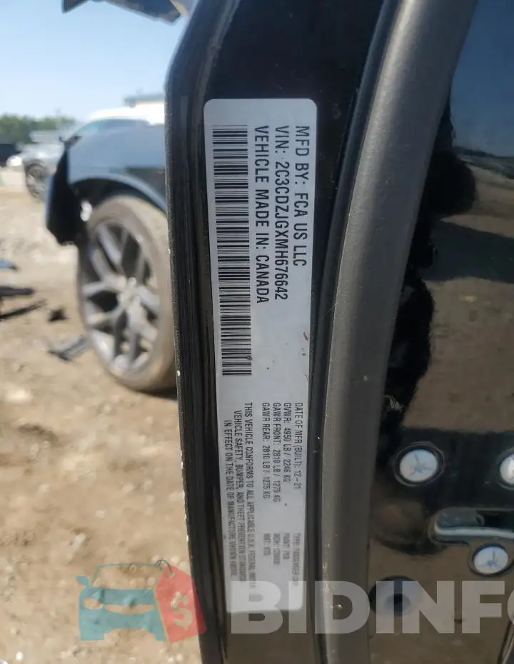2C3CDZJGXMH676642 Photo# 13