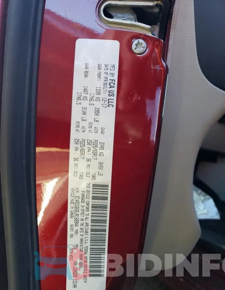 2C4RDGBG8JR168944 Photo# 13