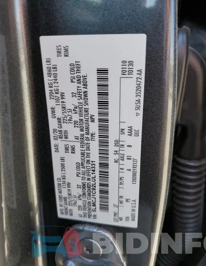 5LMCJ1C92LUL14331 Photo# 12