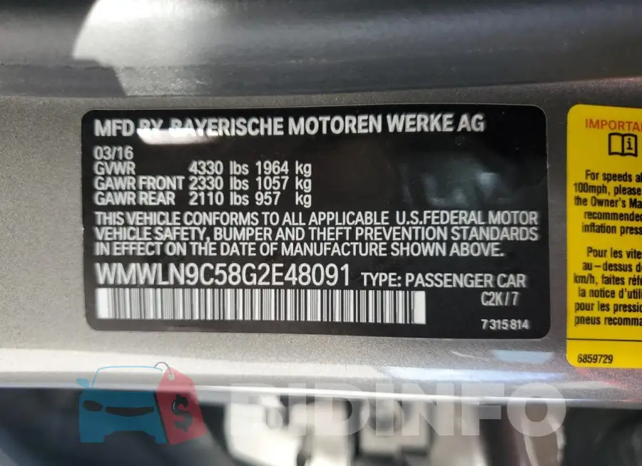 WMWLN9C58G2E48091 Photo# 13