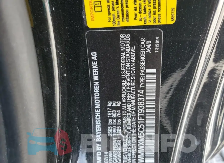 WMWXM5C51FT938374 Photo# 12
