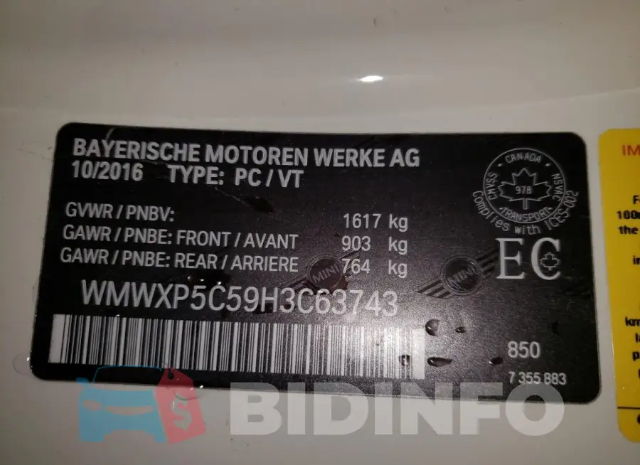 WMWXP5C59H3C63743 Photo# 13