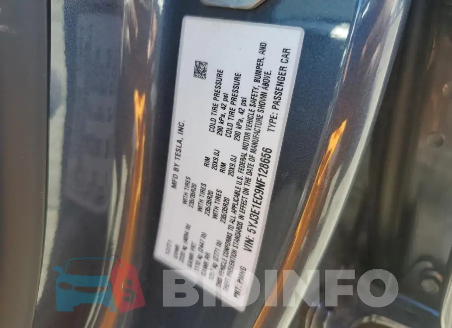 5YJ3E1EC9NF128656 Photo# 13