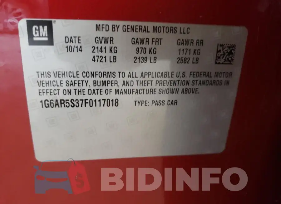 1G6AR5S37F0117018 Photo# 12