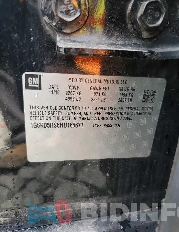 1G6KD5RS6HU165671 Photo# 12