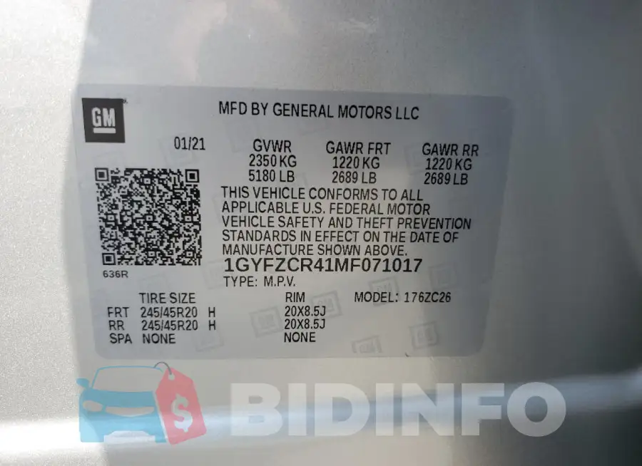 1GYFZCR41MF071017 Photo# 12